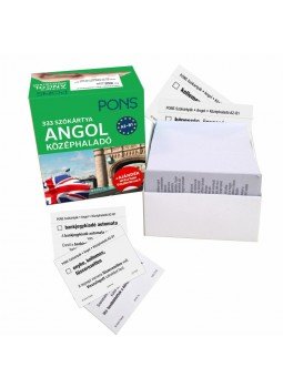 Langowski Judith - PONS Szókártyák ANGOL KÖZÉPHALADÓ A2-B1 333 Szó, null 2014 antikvár könyv