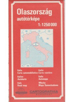  - Olaszország autótérképe 1:1250000, Budapest 1985 antikvár könyv