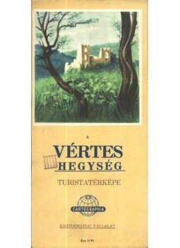  - A Vértes hegység turistatérképe, Budapest 1976 antikvár könyv