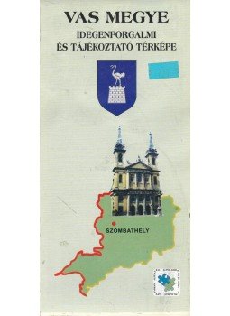  - Vas megye idegenforgalmi és tájékoztató térképe, Budapest 1996 antikvár könyv