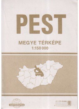 - Pest megye térképe, Budapest 1988 antikvár könyv