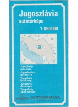  - Jugoszlávia autótérképe (1:850000), Budapest 1989 antikvár könyv