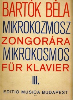  - Bartók Béla Mikrokozmosz zongorára III., Budapest 1970 antikvár könyv