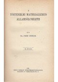 Dr. Jászi Oszkár - A történelmi materializmus állambölcselete