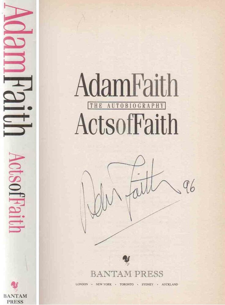 Adam Faith - Acts of Faith (aláírt), London 1996 antikvár könyv