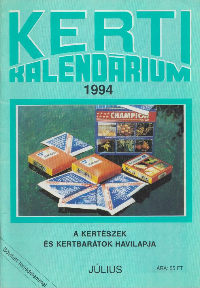 Szent-Miklóssy Ferenc - Kerti Kalendárium 1994. július Szent-Miklóssy Ferenc - Kerti Kalendárium 1994. július, Budapest 1994 antikvár könyv