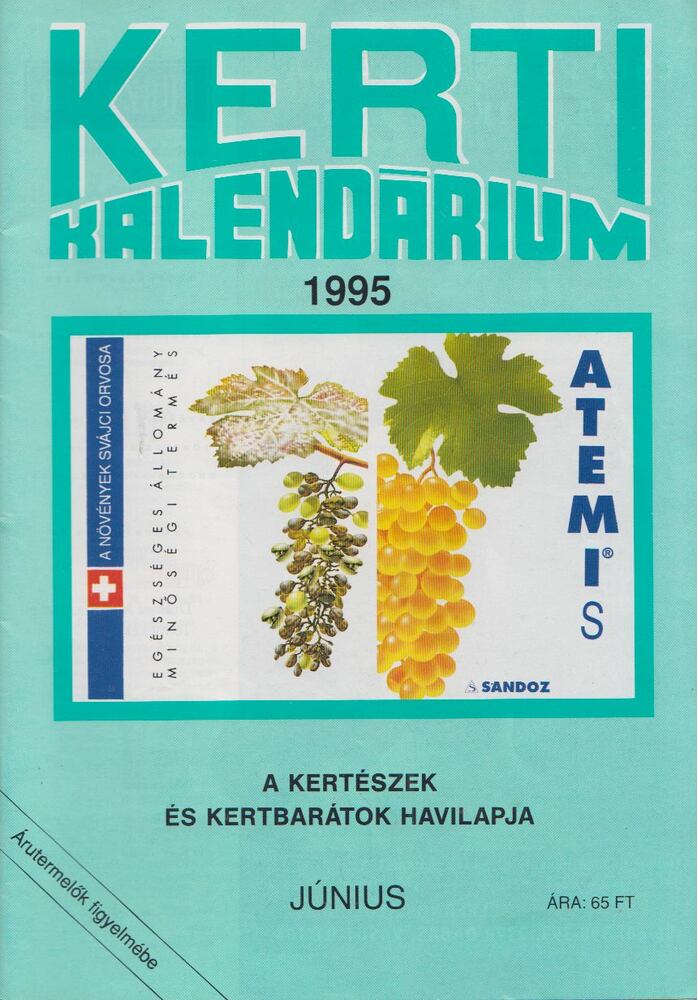 Szent-Miklóssy Ferenc - Kerti Kalendárium 1995. június