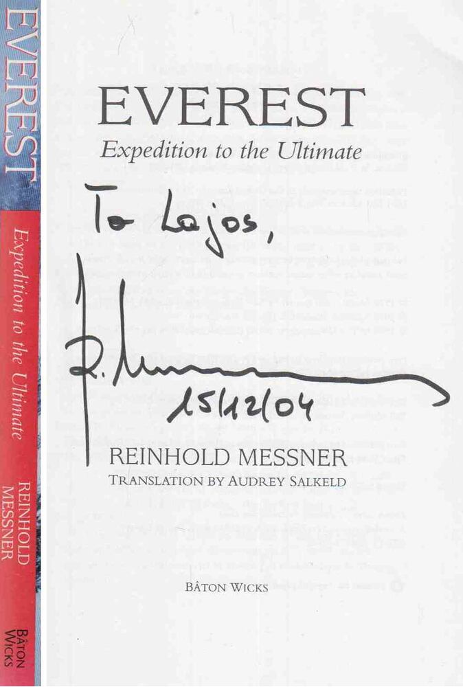 Reinhold Messner - Everest (dedikált)
