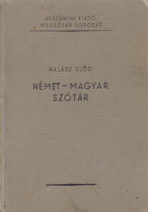 Halász Előd - Német-magyar szótár