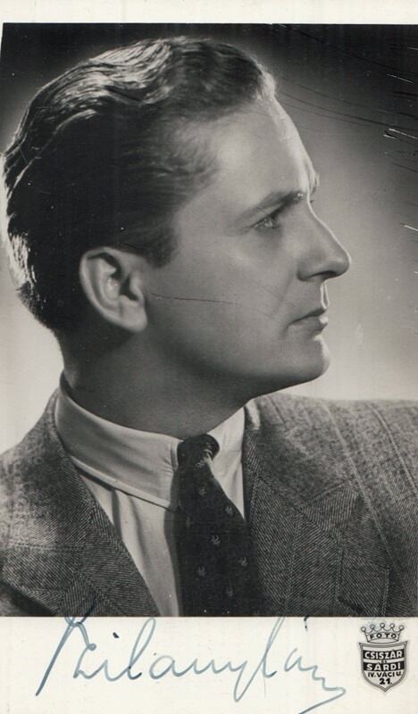  - Szilassy László színész aláírt portréja (1942 körül)