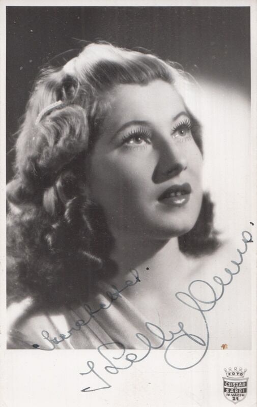  - Kelly Anna énekesnő aláírt háborús dalosképe (1942)