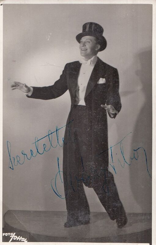  - Óváry Tibor színész, táncművész dedikált portréja (1943 körül), Budapest 1943 antikvár könyv