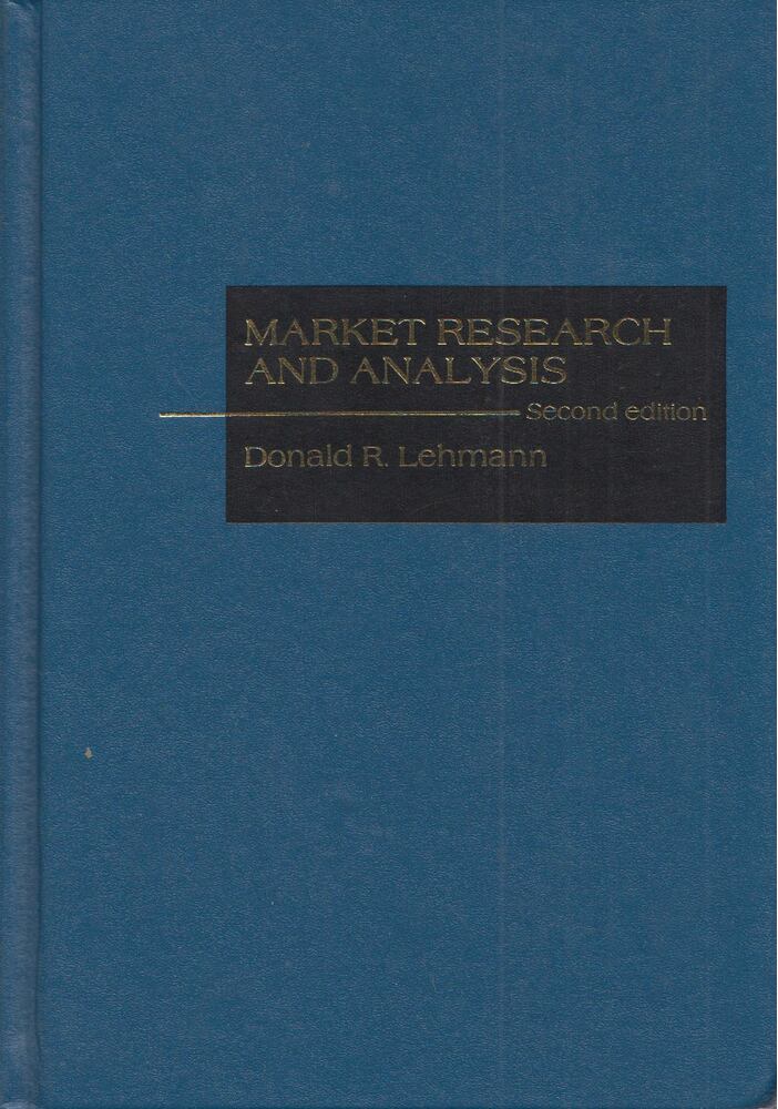 Donald R. Lehmann - Market Research and Analysis