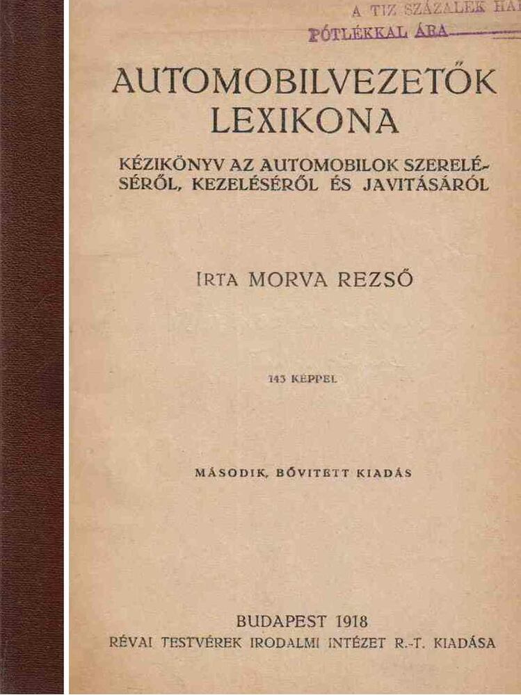 Morva Rezső - Automobilvezetők lexikona