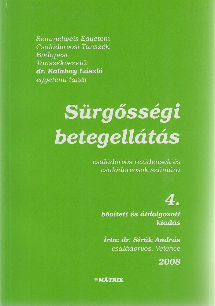 Dr. Sirák András - Sürgősségi betegellátás