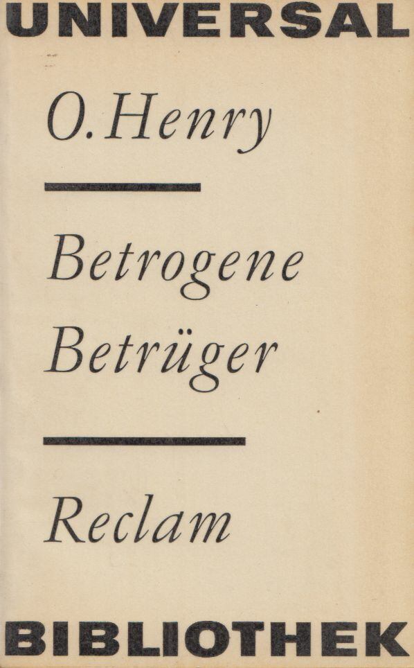 O'Henry - Betrogene Betrüger