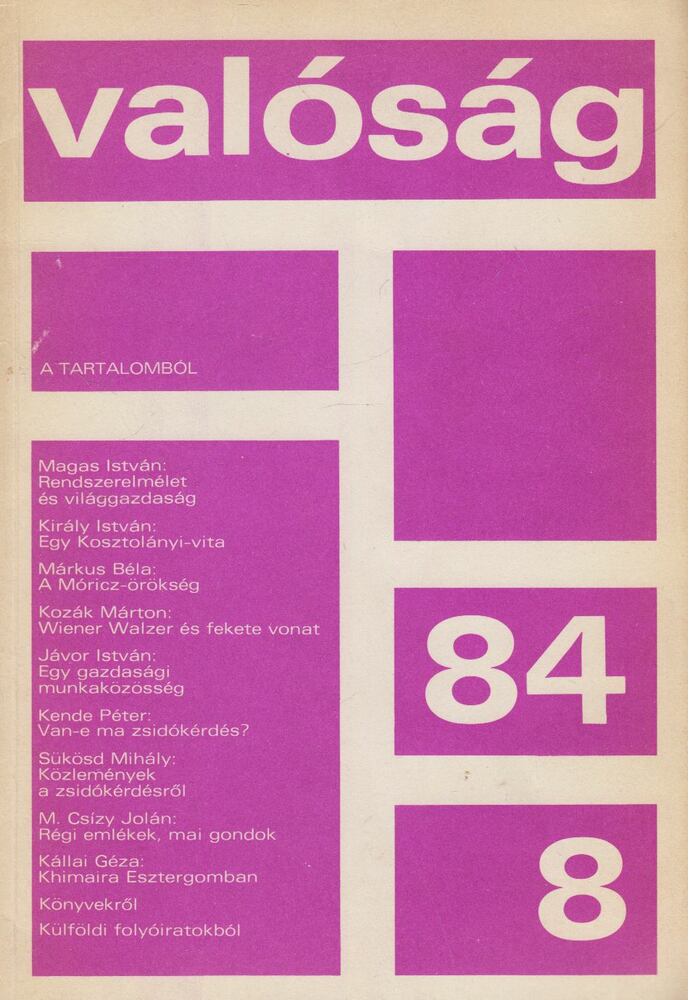 Kőrösi József - Valóság 1984/8