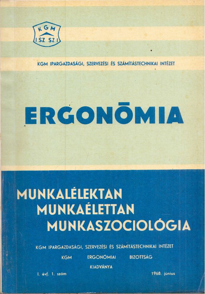 Fekete József - Ergonómia 1968. június