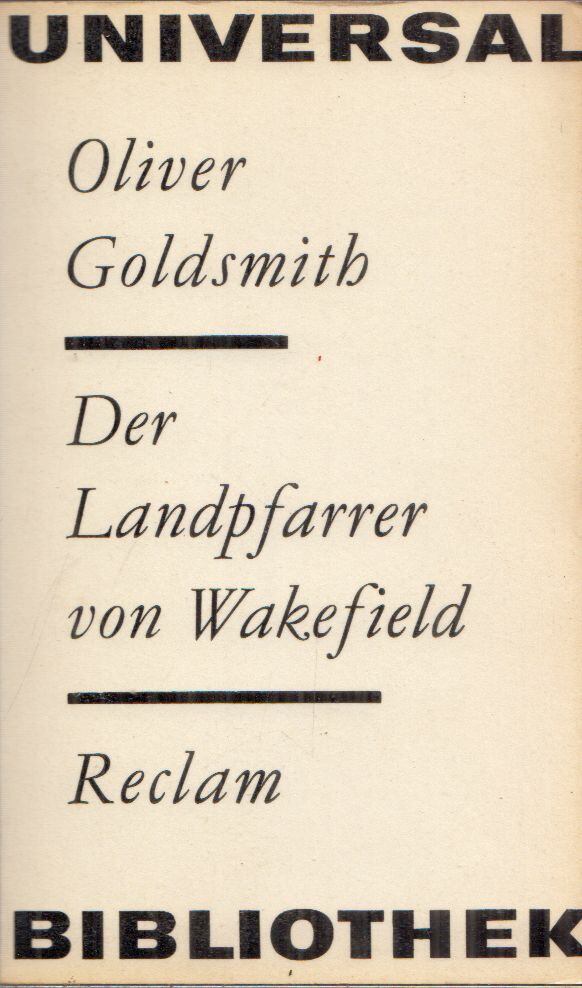Oliver Goldsmith - Der Landpfarrer von Wakefield