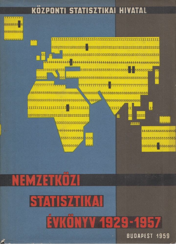  - Nemzetközi statisztikai évkönyv 1929-1957, Budapest 1959 antikvár könyv