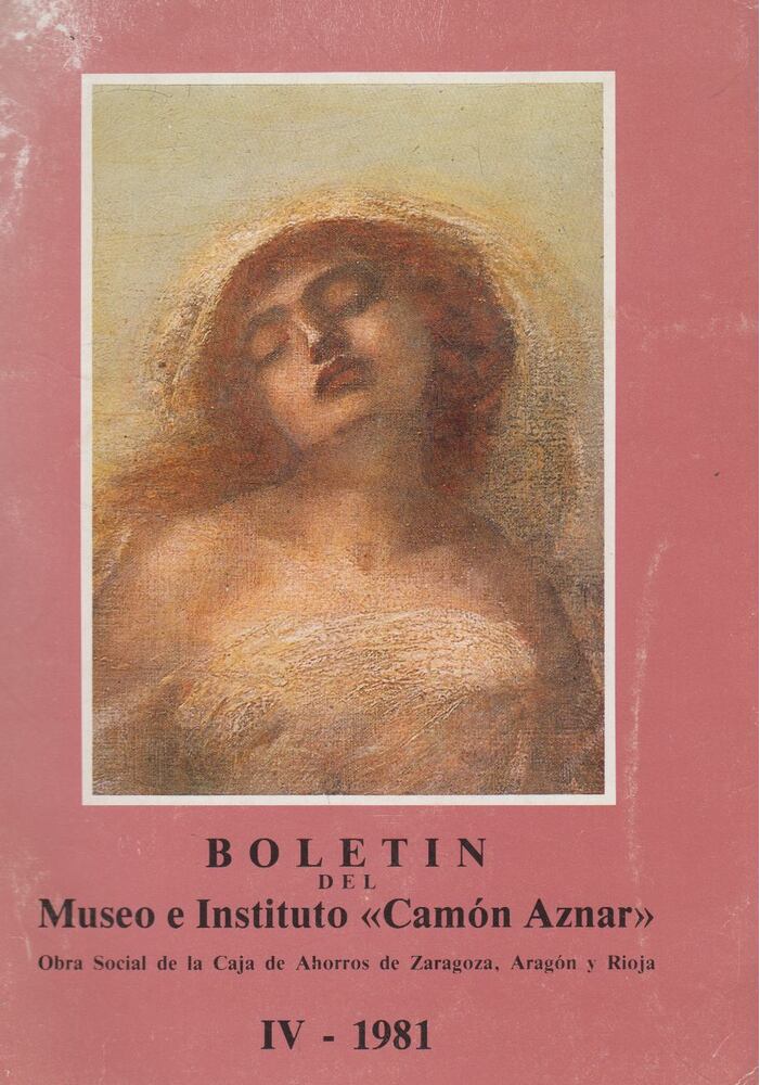 José Louis Morales y Marin - Boletín del Museo e Instituto Camón Aznar IV 1981
