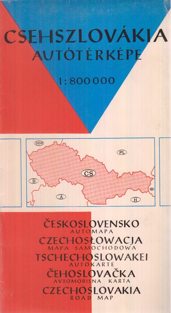  - Csehszlovákia autótérképe 1:800000