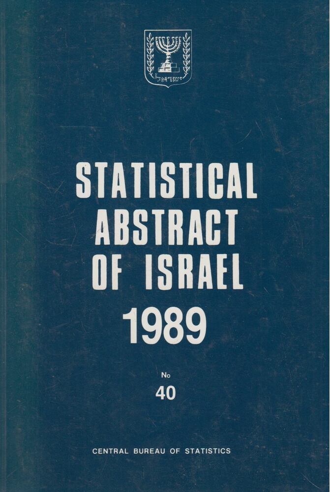  - Statistical Abstract of Israel 1989 No. 40,  0 antikvár könyv