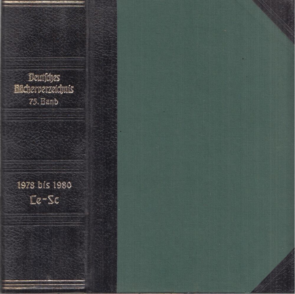  - Deutsches Bücherverzeichnis 1978-1980 Band 75. Titelverzeichnis Le - Sc, Leipzig 1986 antikvár könyv