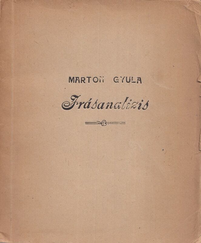 Marton Gyula - Írásanalízis