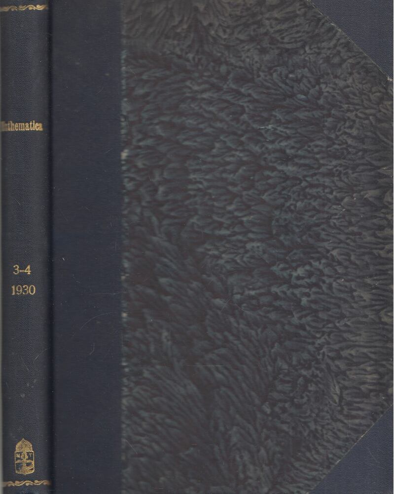  - Mathematica Volumul III-IV. 1930, Cluj 1930 antikvár könyv