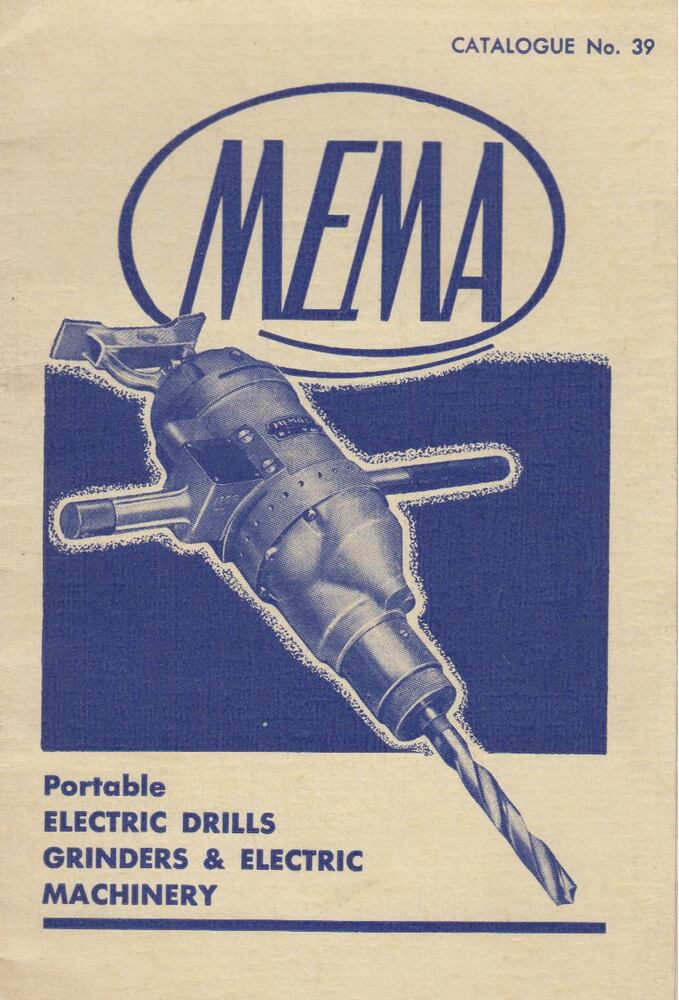  - MEMA Portable Electric Drills, Grinders and Electric Machinery Catalogue No. 39, Sundbyberg 0 antikvár könyv
