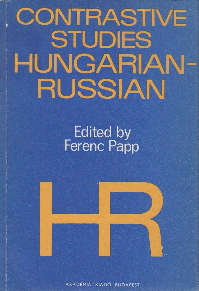 Papp Ferenc - Contrastive Studies Hungarian-Russian, Budapest 1984 antikvár könyv