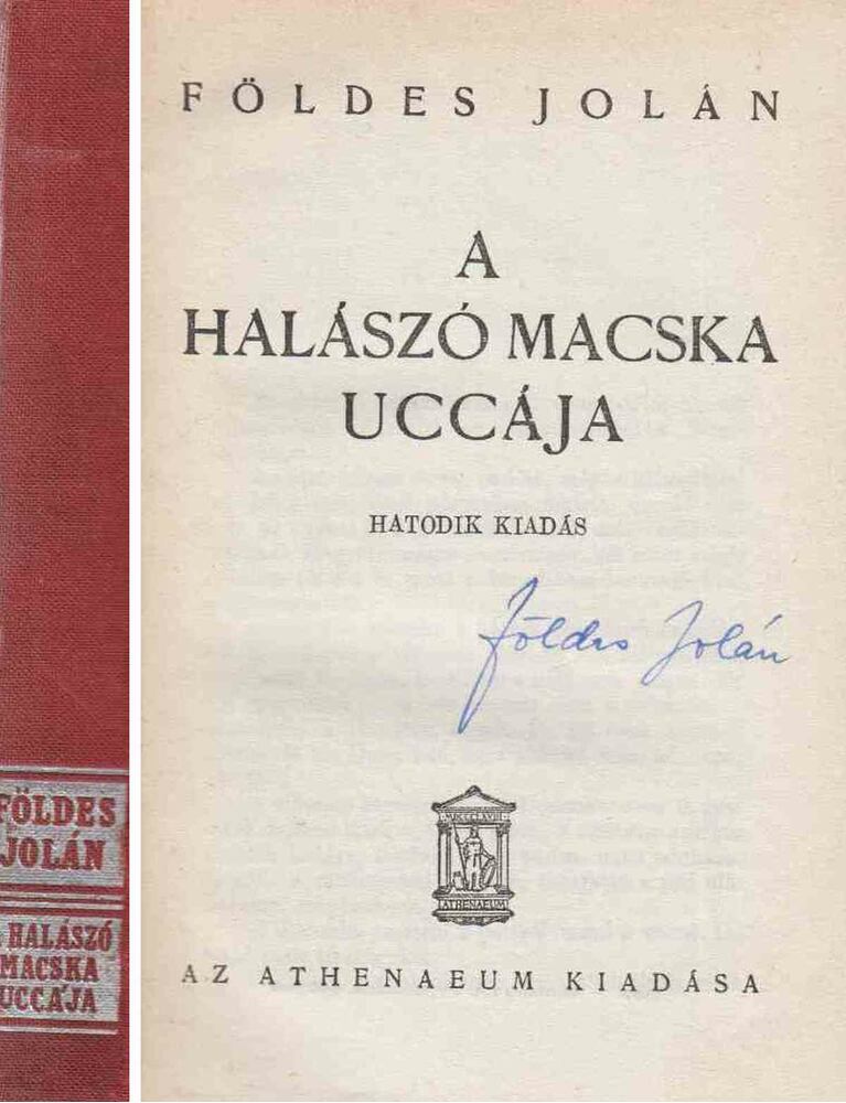 Földes Jolán - A halászó macska uccája (aláírt)