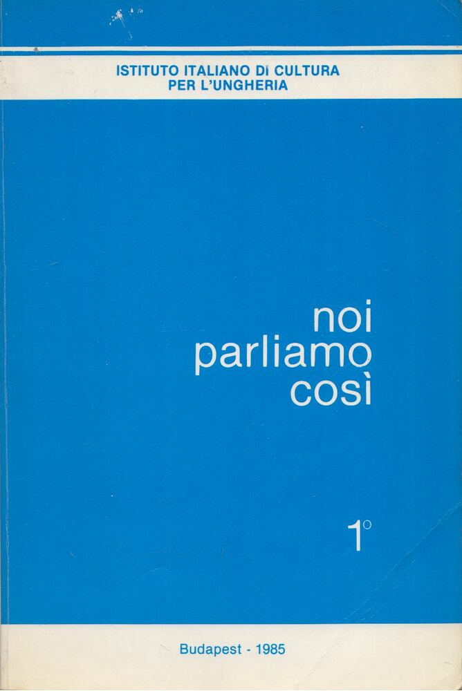  - Noi parliamo cosi 1, Budapest 1985 antikvár könyv