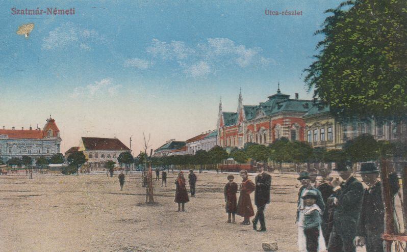  - Szatmárnémeti, utcarészlet (képeslap), Budapest 1916 antikvár könyv