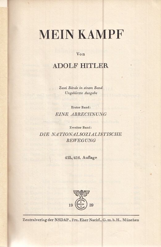 Hitler, Adolf - Mein Kampf