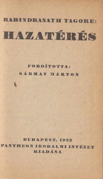 Rabindranáth Tagore - Hazatérés (mini)