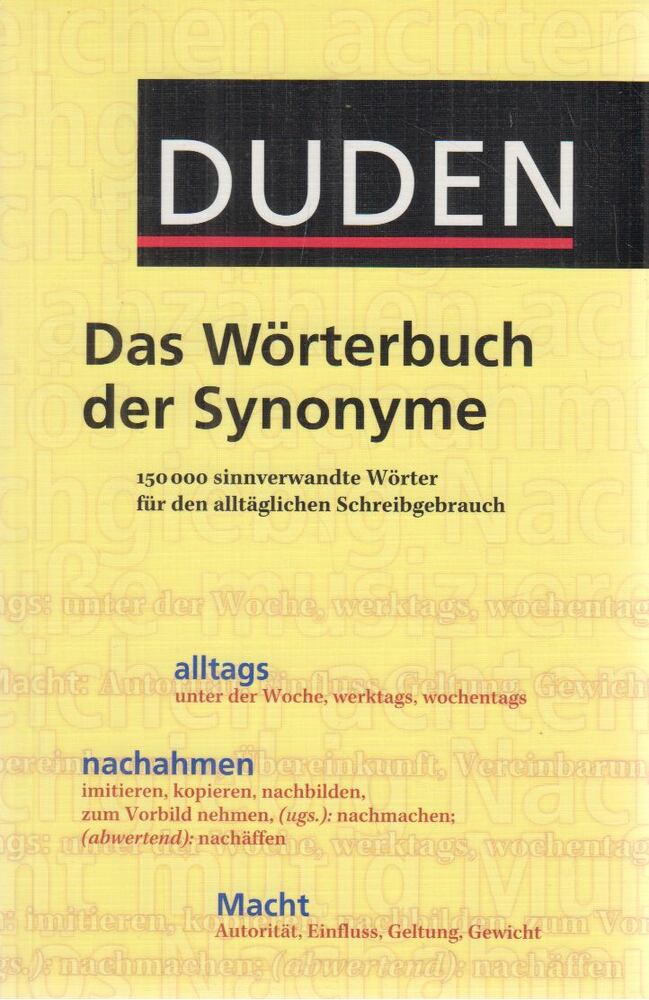 Brigitte Alsleben - Duden - Das Wörterbuch der Synonyme