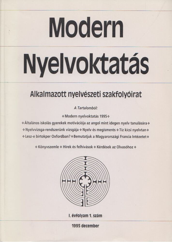 Szépe György - Modern nyelvoktatás I. évf. 1. szám