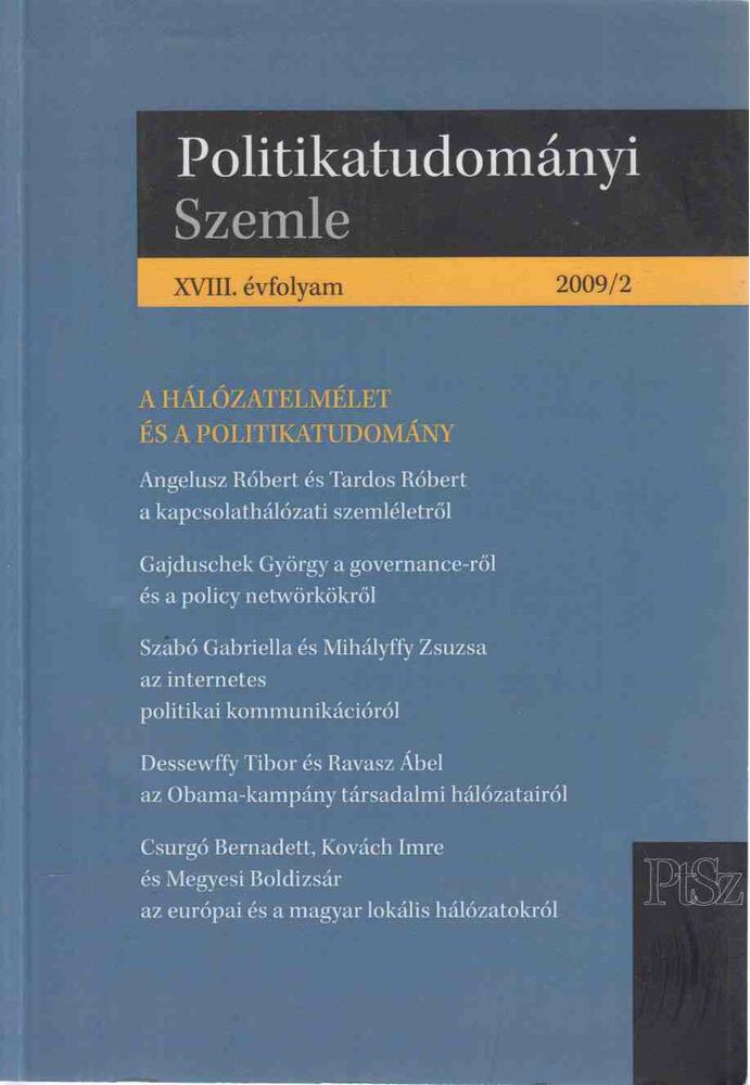  - Politikatudományi Szemle 2009/2., Budapest 2009 antikvár könyv