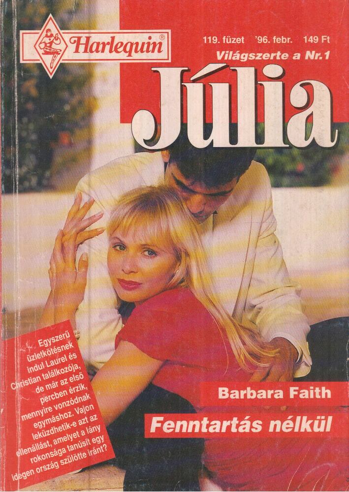 Barbara Faith - Fenntartás nélkül, Budapest 1996 antikvár könyv