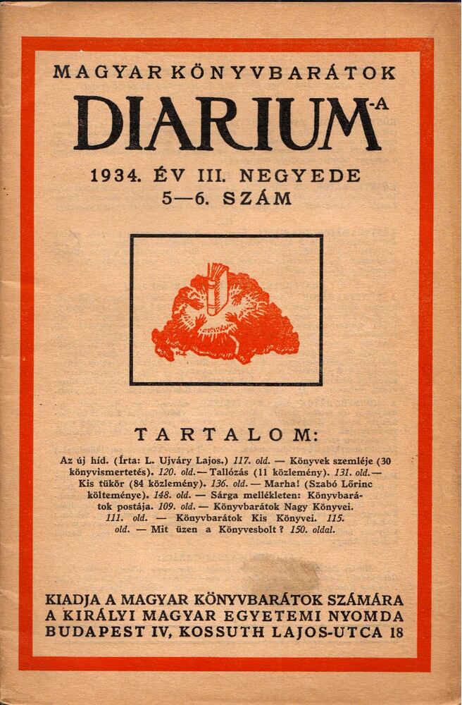 Czakó Elemér - Diarium 1934/5-6.