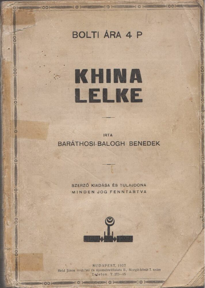Baráthosi-Balogh Benedek - Khina lelke