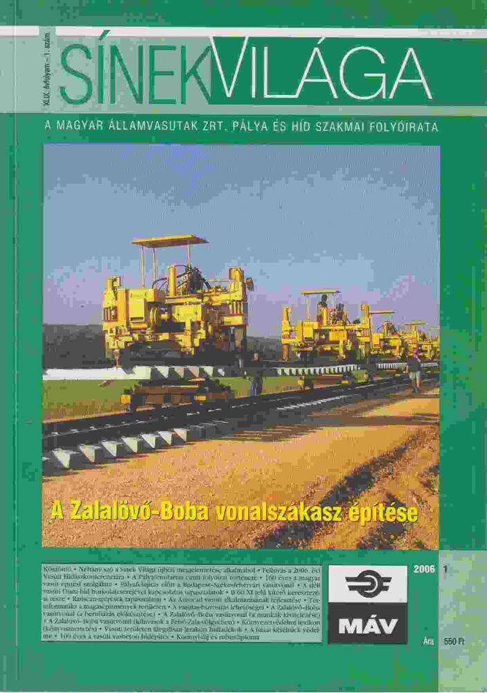 Vörös József - Sínek Világa XLIX. évfolyam 2006 1. szám