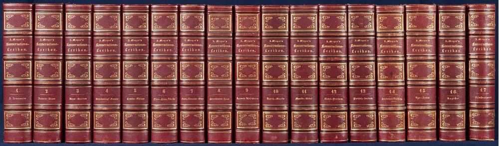 Meyer, Hermann J[ulius] - Neues Konversations-Lexikon 1–16. kötet + képkötet [Összesen 17 kötet], München 1861 antikvár könyv