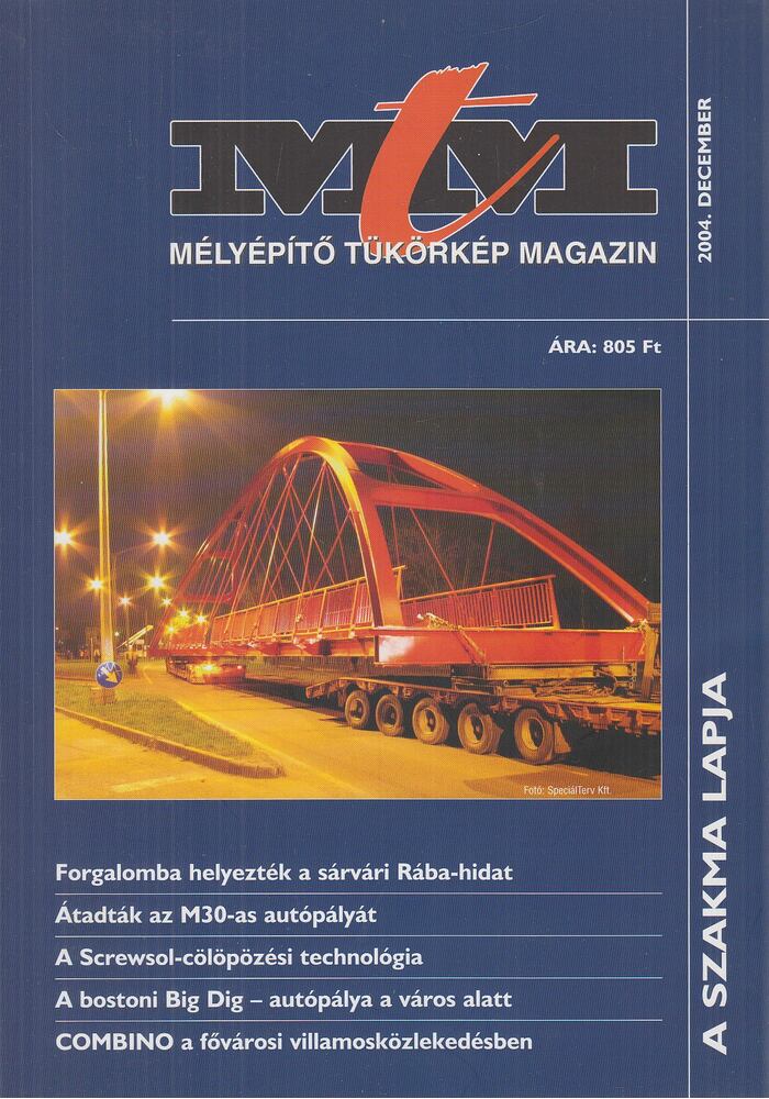 Lukács Gábor - MtM - Mélyépítő tükörkép Magazin 2004. december, Budapest 2004 antikvár könyv