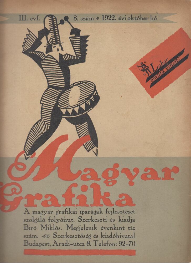 Biró Miklós (szerkesztő) - Magyar Grafika 1922. október, III. évf. 8. szám