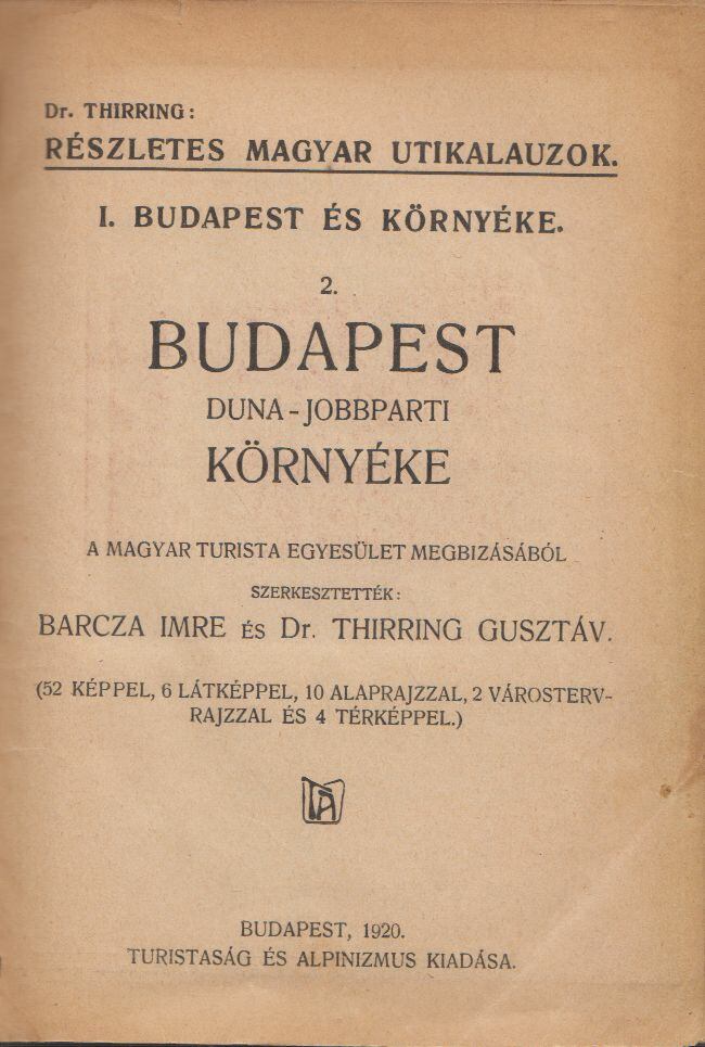 Dr. Thirring Gusztáv,Barcza Imre - Budapest és környéke 2.