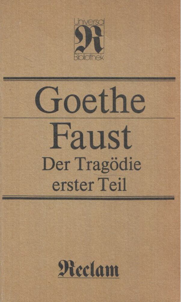 Goethe - Faust I.