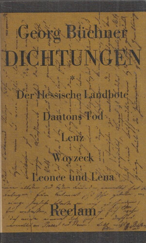 BÜCHNER,GEORG - Dichtungen